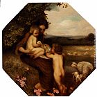 Edward Stott Canvas Paintings - Motherhood